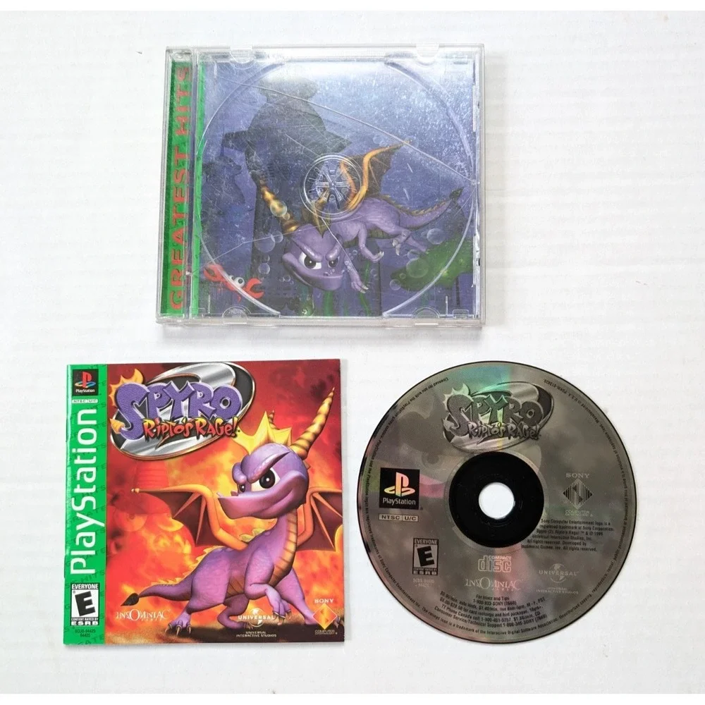 Spyro 2 Riptos Rage Greatest Hits Complete Sony PlayStation 1 CIB 1999 PS1